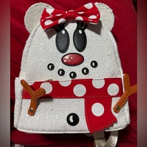Loungefly snowman Minnie backpack